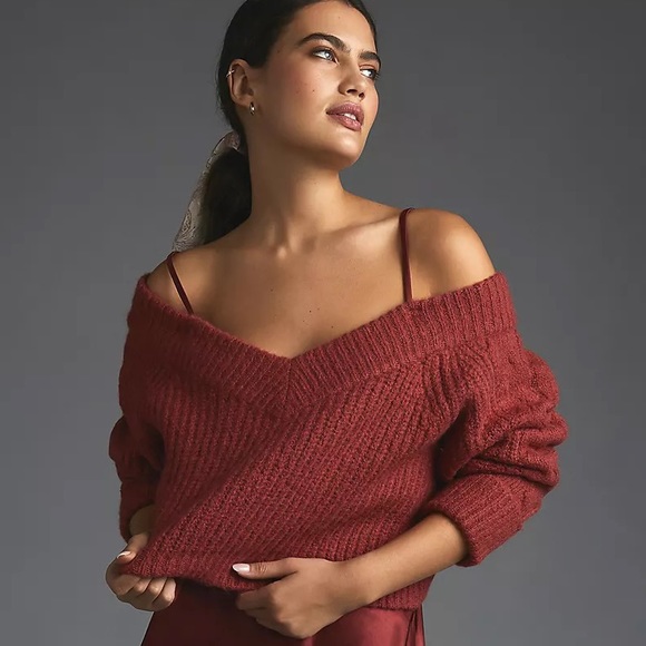 Anthropologie Mare Mare Layered Sweater & Slip Midi Dress - Picture 6 of 15